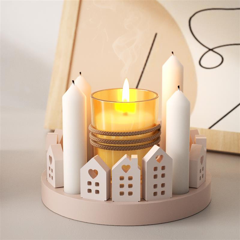 Art Craft House Making - جوفاء منزل أرنب شمعة حامل قالب