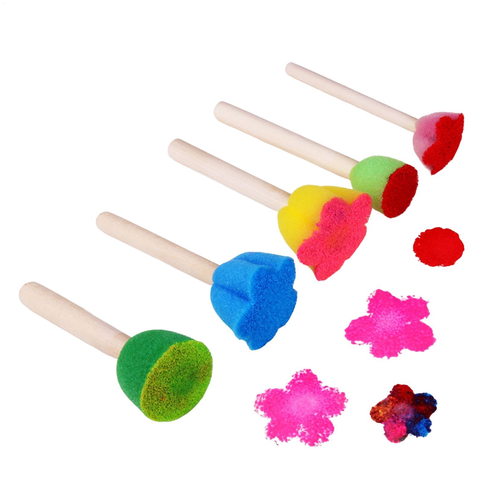Art Craft For Preschool - 5 قطع من إسفنجات طلاء الأطفال