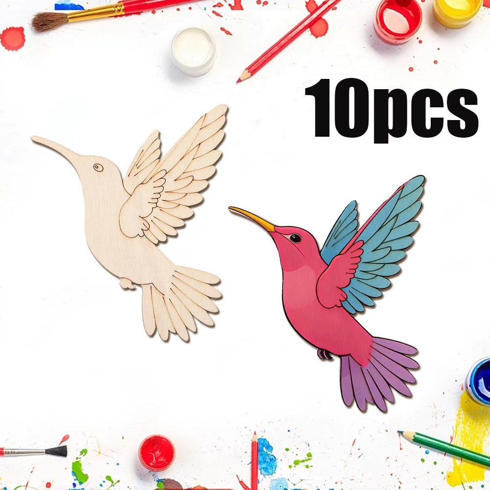 Art Craft Us - 10 قطع من الخشب غير المكتمل
