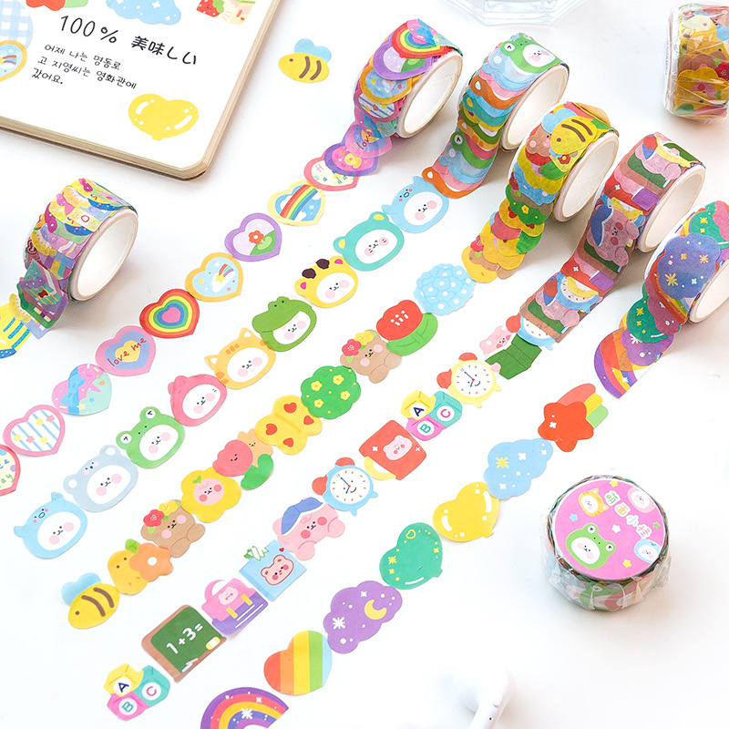 1 لفة شريط لاصق مزخرف بتصميمات - مراجعة Washi Tape Rolls وسعره