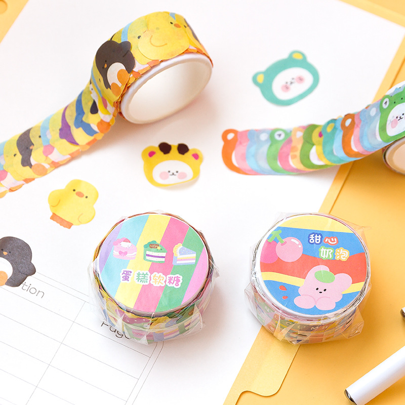 1 لفة شريط لاصق مزخرف بتصميمات - مراجعة Washi Tape Rolls وسعره