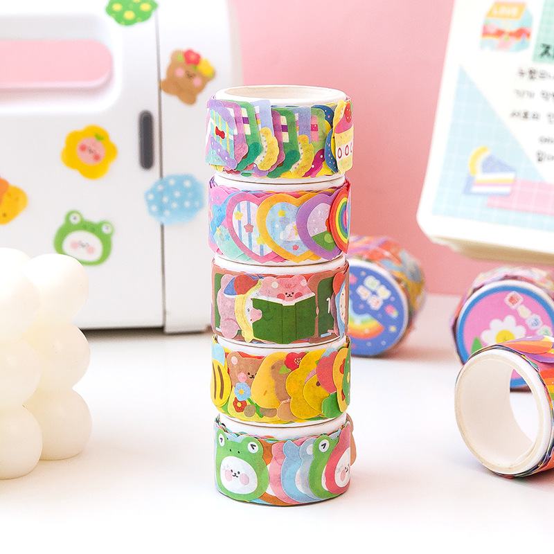 1 لفة شريط لاصق مزخرف بتصميمات - مراجعة Washi Tape Rolls وسعره
