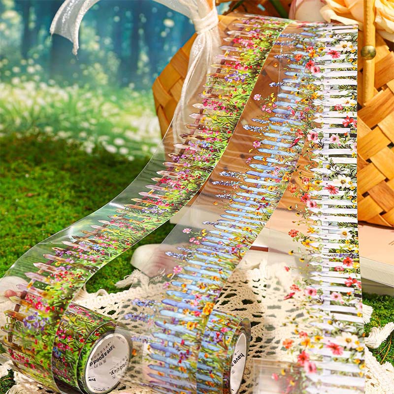 شريط واشي PET بتصميم سياج الفن - مراجعة Washi Tape Rolls وسعره